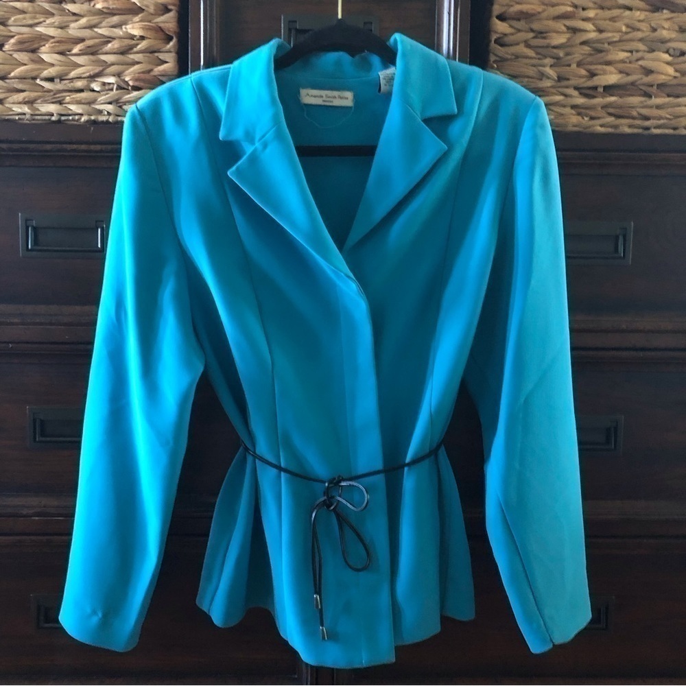 Vintage Amando Smith teal blazer in size 12P